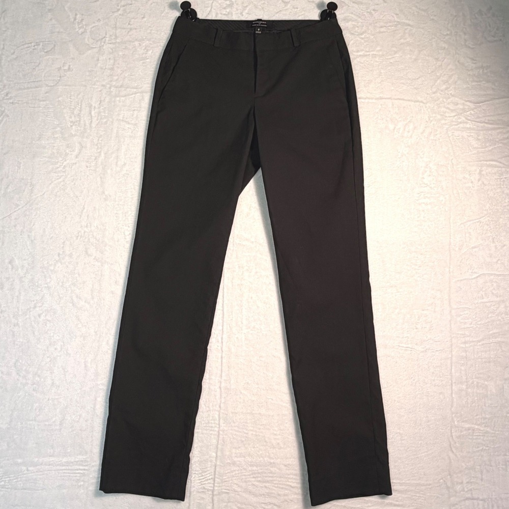 Banana Republic Ryan Slim Mid-Rise Black Dress Pants Trousers Womens 0 540237